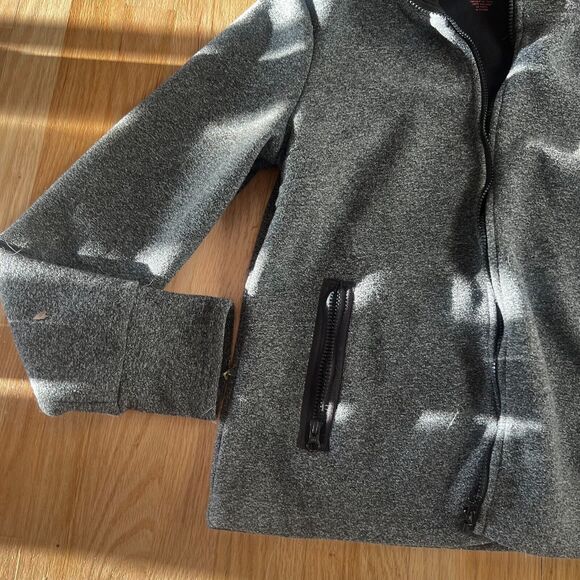 joe fresh zip front hoodie grey womens Large thumb holes active hiking jacket - Picture 2 of 7